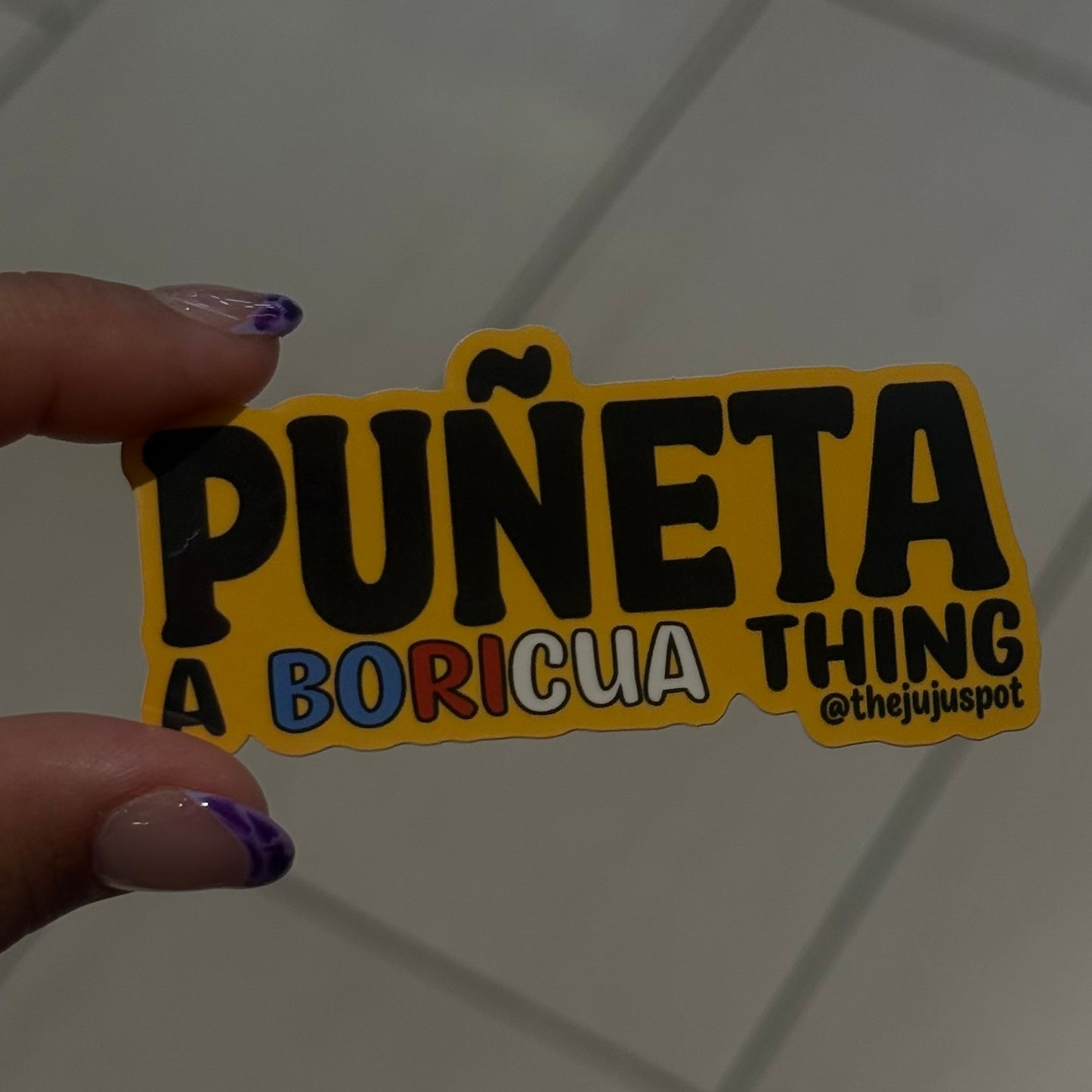 67 - Puñeta a boricua thing Sticker