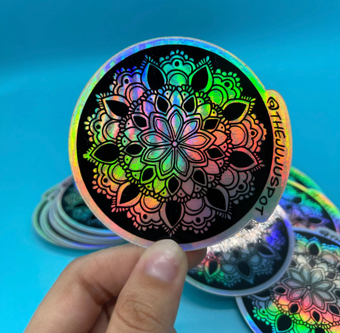 72 - Holographic Mandala Sticker