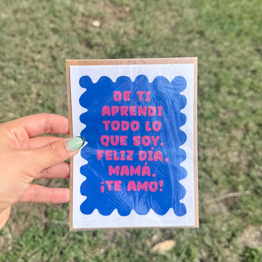 De ti aprendí todo mamá - Postcard