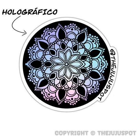 72 - Holographic Mandala Sticker